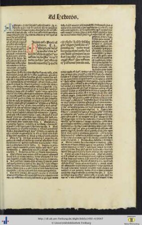 Epistola Pauli ad hebreos cum postilla