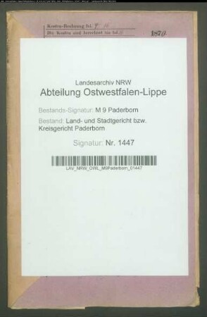 Erblasser: Wecker, Jodocus; Erblasser: Wecker, Elisabeth, geb. Ebbesmeyer:
