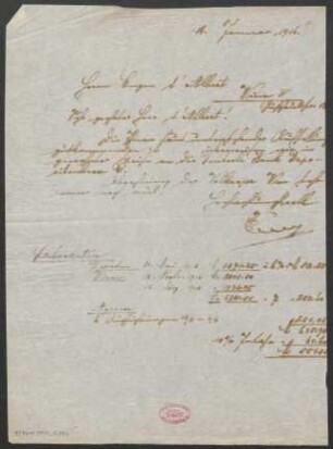 Brief an Eugen d' Albert : 14.01.1914