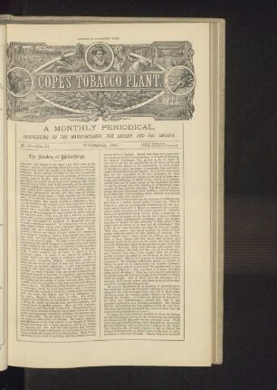 Cope's Tobacco Plant. No. 32. - Vol. I. November, 1872.