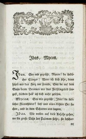 Idas, Mycon. - Menalkas und Aeschines, der Jäger.