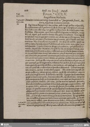 Epist. CCLV. Augustinus Nectario