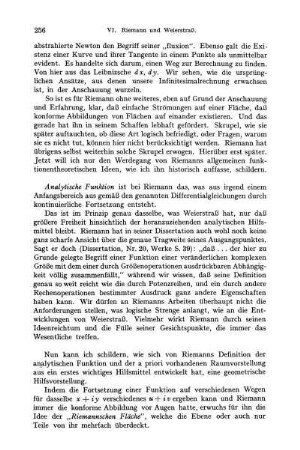 "Analytische Funktion" bei Riemann.