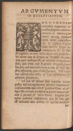 Argumentum In Ecclesiasten.