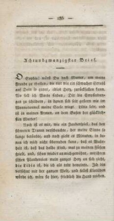 Achtundzwanzigster Brief