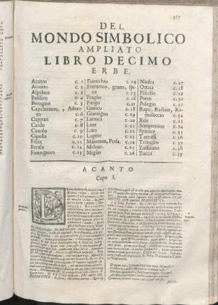 Del Mondo Simbolico Ampliato Libro Decimo Erbe.