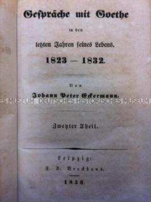 Gespräche mit Goethe