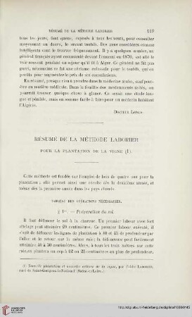 6.1888 = Année 7: Résumé de la méthode Laborier pour la plantation de la vigne