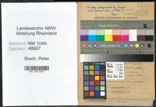 Entnazifizierung Peter Stuch , geb. 24.01.1899 (Beamter)