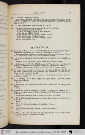 e) Theatralia (Nr. 590-608)