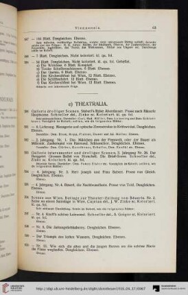 e) Theatralia (Nr. 590-608)