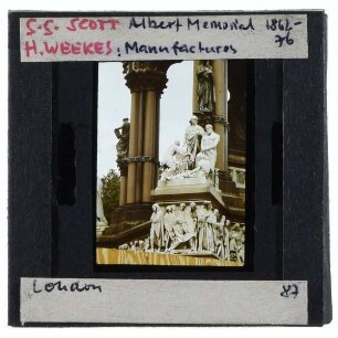 London, Kensington Gardens, Albert Memorial,London, Weeks, Handwerkergruppe am Albert Memorial