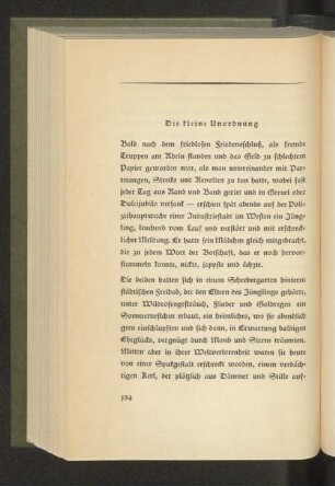 Die kleine Unordnung