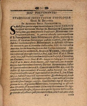 B. Henrici Höpffneri ... Dissertationem de actibus fidei iustificantis quatenus illa iustificat