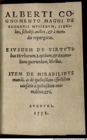 De secretis mulierum libellus