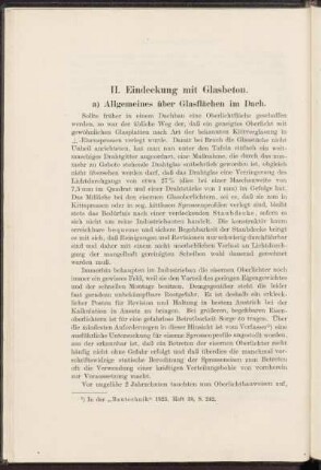 II. Eindeckung mit Glasbeton.
