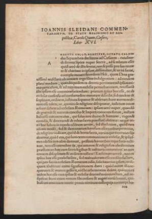Ioannis Sleidani Commentariorum ... Liber XVI.
