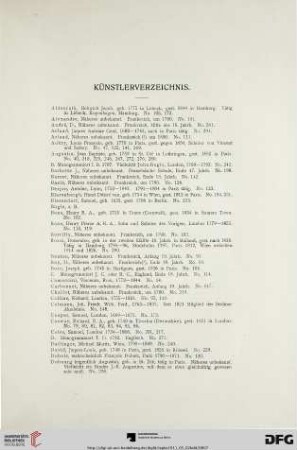 Künstlerverzeichnis