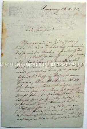 Brief an Bernhard Rostosky