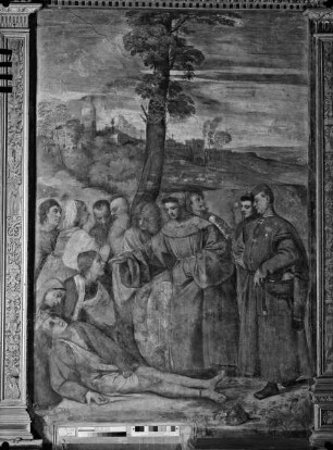 Freskenzyklus mit Darstellungen aus dem Leben des heiligen Antonius — Der heilige Antonius heilt einen Jüngling dessen Bein abgeschlagen war