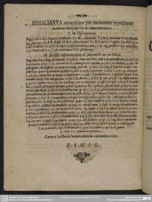 Sphalmata extantiora per incautam typothetae manum interspersa sic emendentur