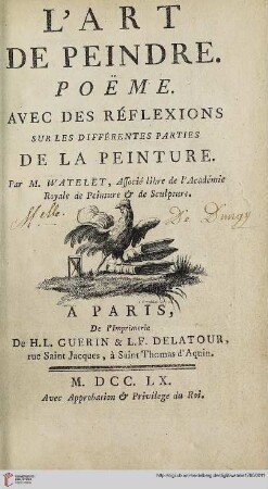 L' art de peindre : poëme ; avec des réflexions sur les différentes parties de la peinture