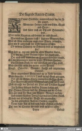Der klagende Rauten-Stamm
