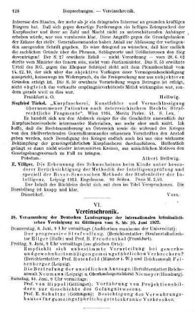 128, VI. Vereinschronik