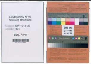 Entnazifizierung Anna Berg , geb. 07.09.1893 ()