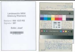 Entnazifizierung Josef Boller , geb. 25.09.1902 (Lehrer)