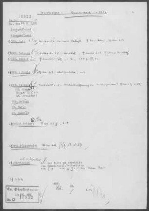 Braunsbach: Visitationsbericht mit Pfarrbericht 1954