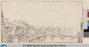 Ansicht von Florenz mit Santo Spirito und Ponte alla Carraia