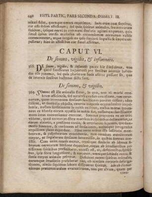 Caput VI. De somno,vigilia, & insomniis. - Caput Ultimum.