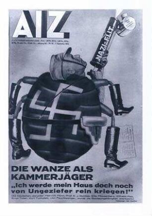 Plakat mit Motiv von John Heartfield