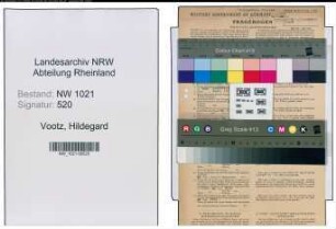 Entnazifizierung Hildegard Vootz , geb. 01.05.1920 (Volksschullehrerin)