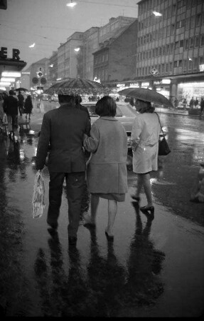 Regenwetter in der Innenstadt