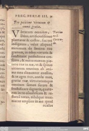 Pro petitione virtutum & omnis gratiae.