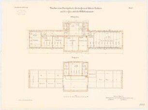 Dienstgebäude der General-Lotterie-Direktion, Berlin: Grundriss Dachgeschoss, 2. Obergeschoss 1:100