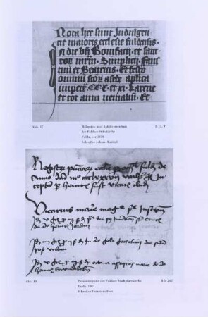Abb. 17. Reliquien- und Ablaßverzeichnis der Fuldaer Stiftskirche, Fulda, vor 1478, Schreiber Johann Knöttel, B 13,9v