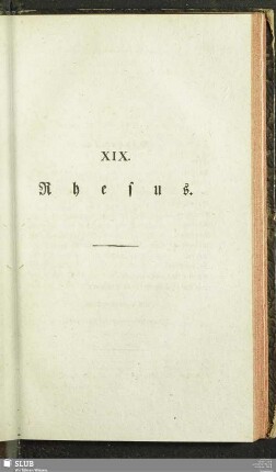 XIX. Rhesus