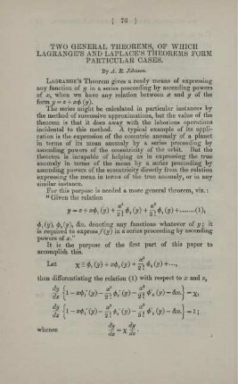 Two general theorems, of which Lagrange's and Laplace's theorems form particular cases.