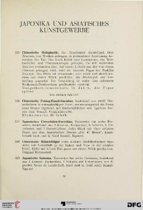 Japonika und Asiatisches Kunstgewerbe (Nr.315-345)