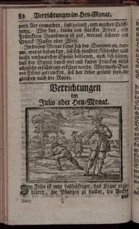 Verrichtungen im Julio oder Heu-Monat.