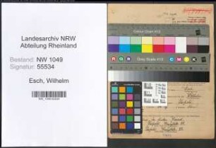 Entnazifizierung Wilhelm Esch , geb. 28.02.1893 (Arbeiter)