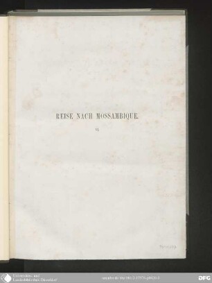 Botanik Abth. 2: Naturwissenschaftliche Reise nach Mossambique