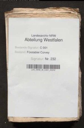 Militär Kriegszüge, Kontribution u.a. Kriegsschäden in Dörfern des Stifts; Kontributionsleistungen des Stifts Corvey 1638-1640