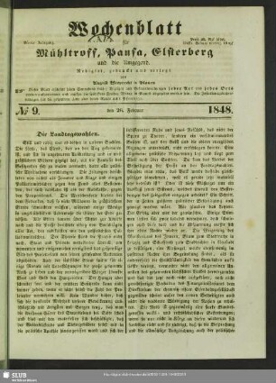 Wochenblatt für Mühltroff, Pausa, Elsterberg und Umgegend