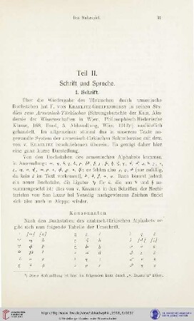 Teil II. Schrift und Sprache