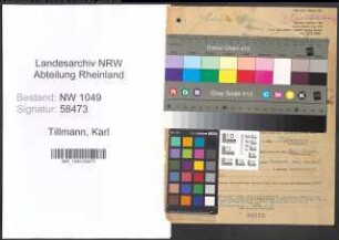 Entnazifizierung Karl Tillmann , geb. 21.08.1894 (Beamter)
