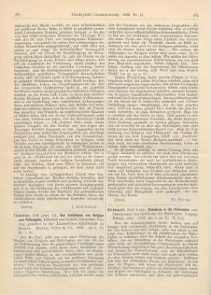 384-386 [Rezension] Strümpell, Ludw., Einleitung in die Philosophie